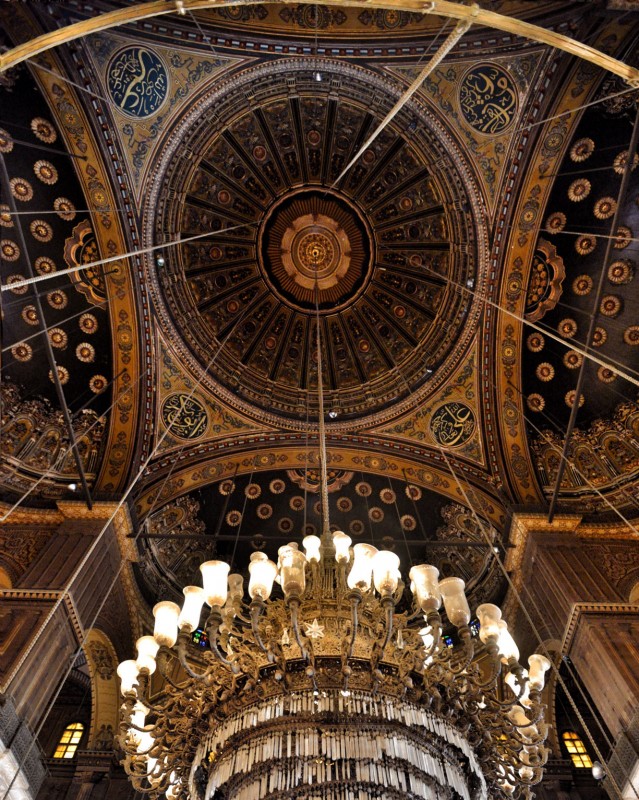 Ceiling of the Alabaster Mosque (aka The Mosque of Muhammad Ali) in Cairo, Egypt